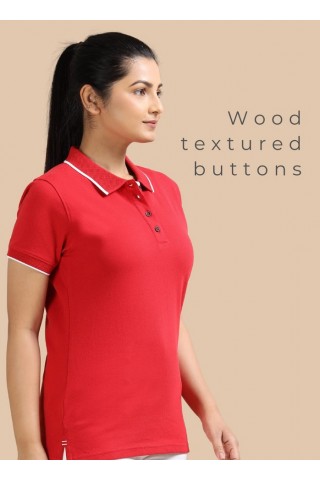 Womens  Red Collar