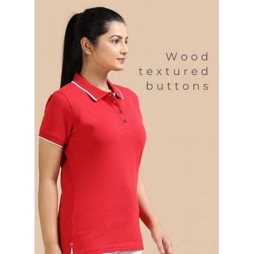 Womens  Red Collar