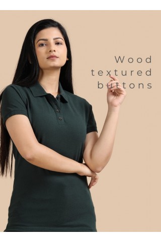 Womens Forest Green Collar