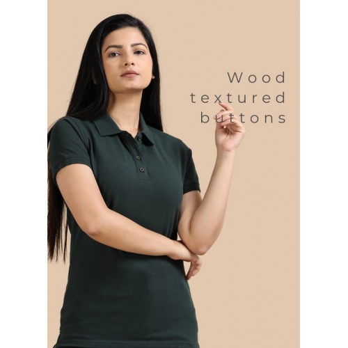 Womens Forest Green Collar