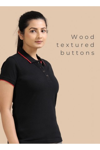 Womens Classic Black Collar