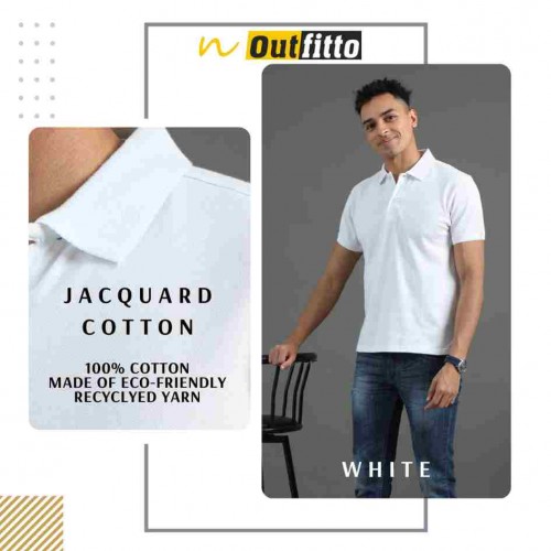 White  Jacquard Cotton Outfitto