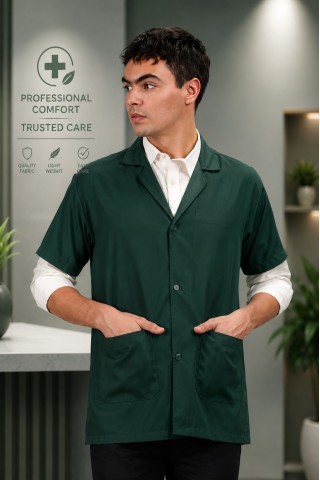 Lab Coat - Bottle green