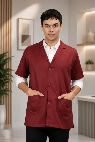 Lab Coat - Maroon