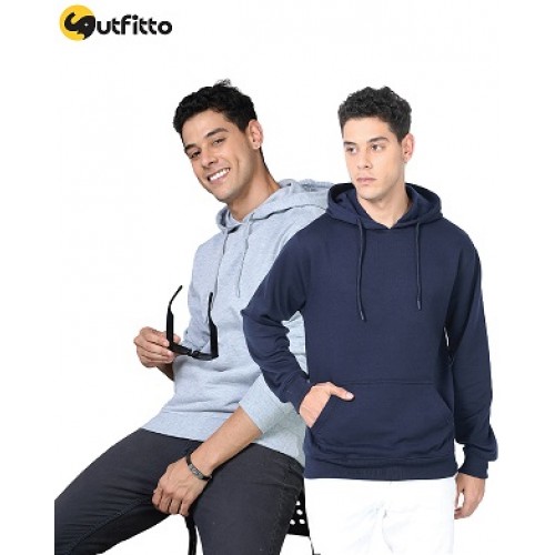 NAVY BLUE AND GREY MELANGE