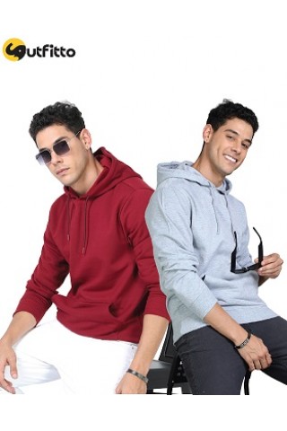 GREY MELANGE AND MAROON  GREY MELANGE AND MAROON