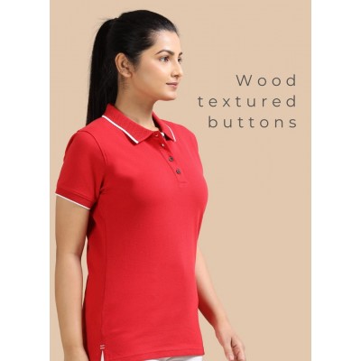 Womens  Red Collar